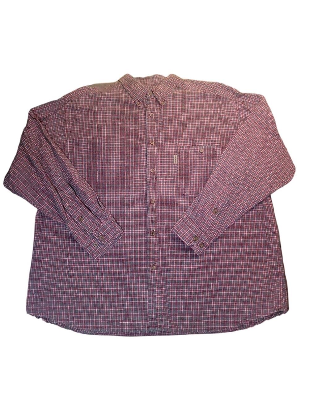 Woolrich Willow Men’s Flannel Shirt 2XL Red Multi Plaid Button-Up EUC